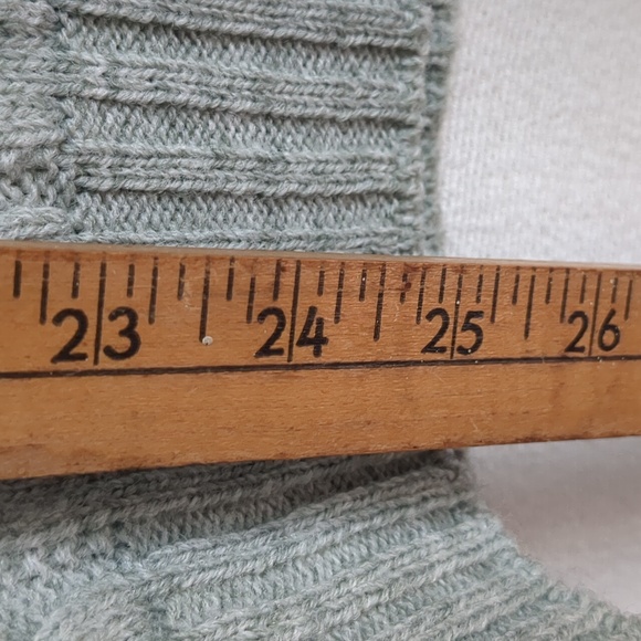 NWT Jantzen Deadstock 1980's Men's Cable Knit Green Crew Neck Sweater Size XL - Picture 8 of 9